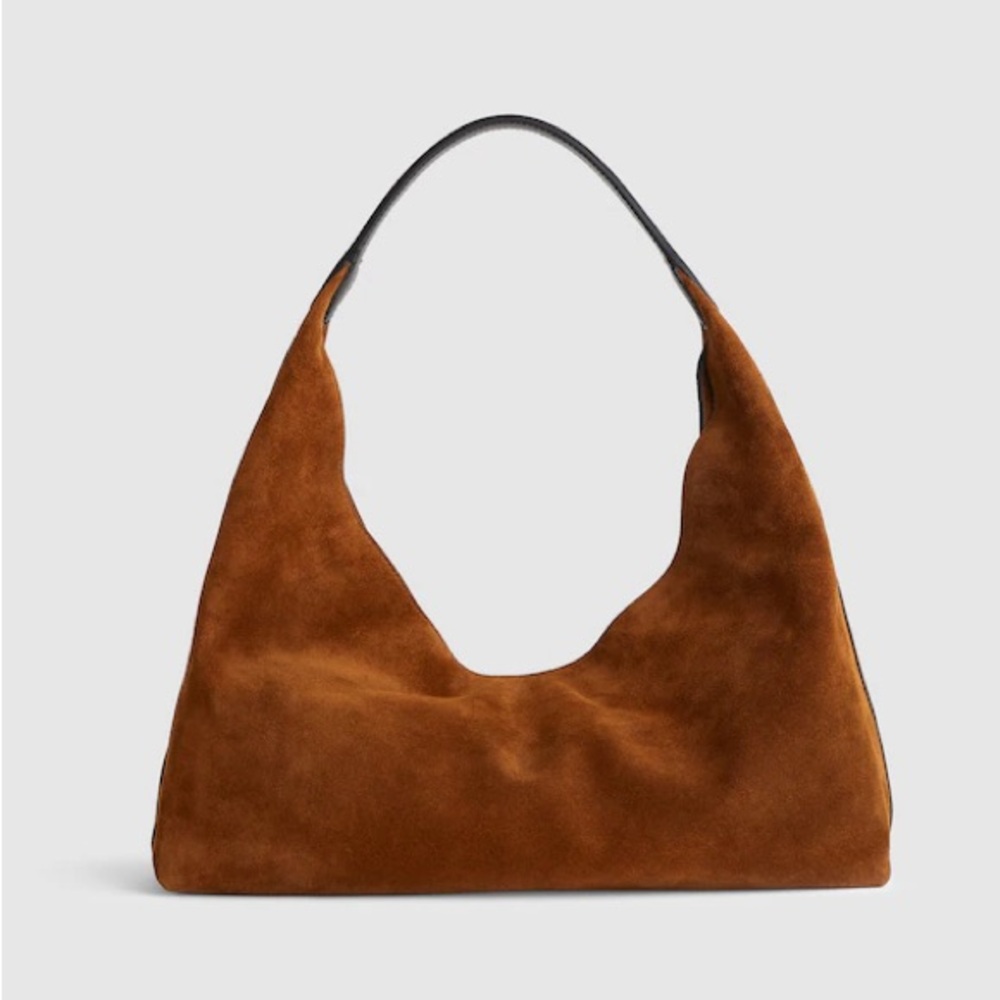 NWT Madewell The Mylie Shoulder Bag in Italian Suede Russet Multi Whiskey Brown